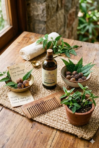 Ayurvedic Hair Care Routine: Morning + Night — The Complete Science-Backed Guide (2025) — Botani Bestie Blog
