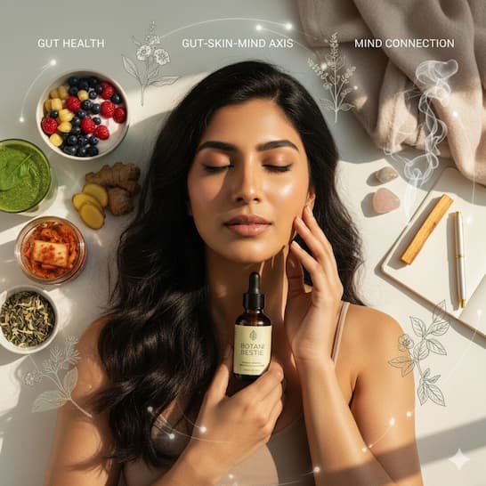 Image representing the Gut-Skin-Mind Axis Connection | Botani Bestie Blog