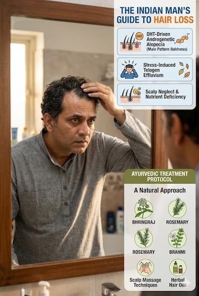 Hair Care for Men: The Ayurvedic Approach to Male Hair Fall and Scalp Health (2025 India Guide) — Botani Bestie Blog