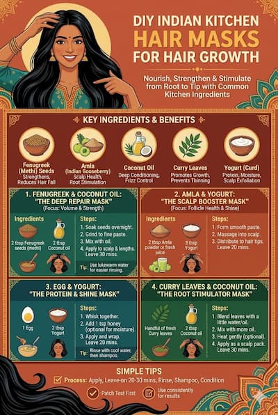 Hair Mask for Hair Growth: Best DIY Hair Packs for Thick Hair India (2025) — Botani Bestie Blog
