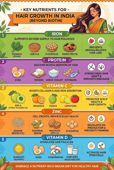 nutrients for hair growth India beyond biotin