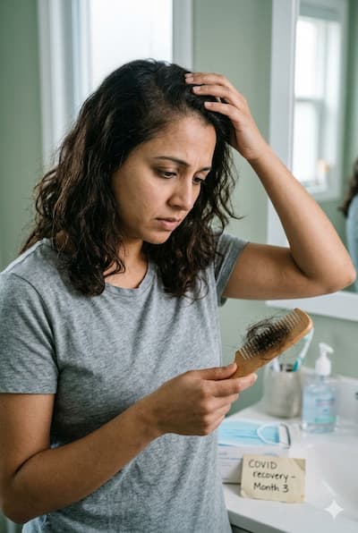 Post-COVID Hair Fall: Why It Happens, How Long It Lasts, and Natural Recovery (2025) — Botani Bestie Blog